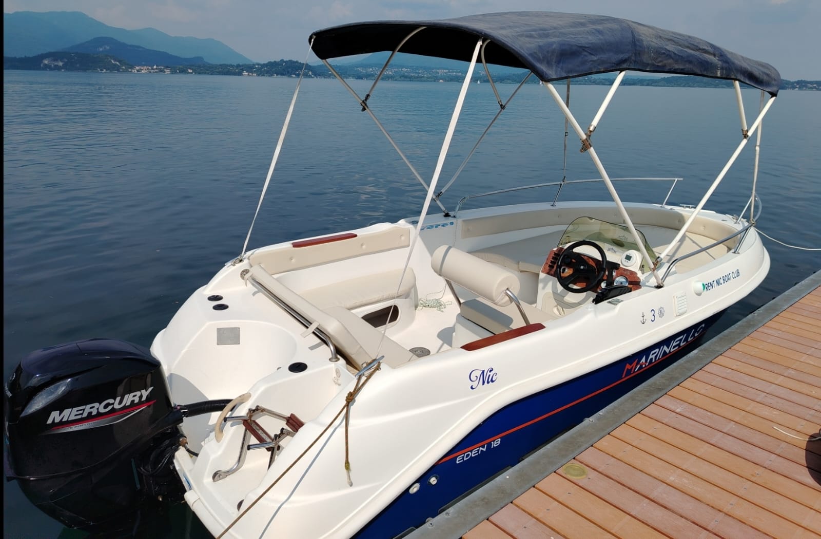 Barca Nic a noleggio sul Lago Maggiore — NIC Boat Club
